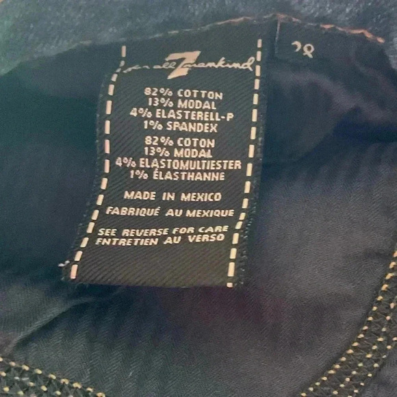 7 For All Mankind Luxe Vintage Button Front High Waist Josefina - Picture 7 of 7